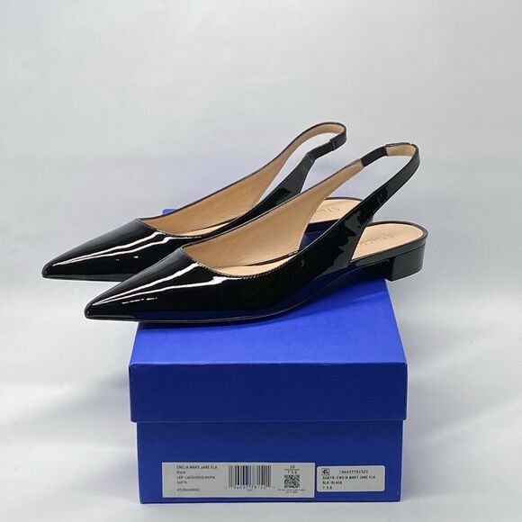 Stuart Weitzman Patent Leather Slingback Flats size 7.5 - Picture 9 of 11
